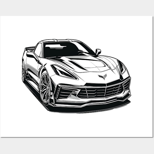 Chevrolet Corvette Wall Art by Vehicles-Art